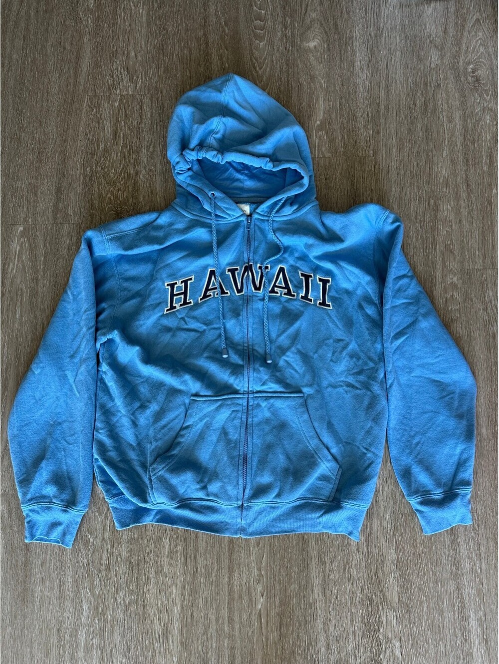 Unisex blue Hawaii hooded sweatshirt